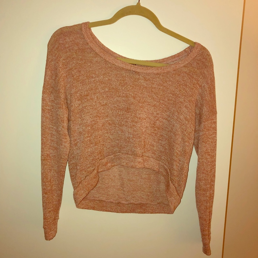 Long Sleeve red crop top